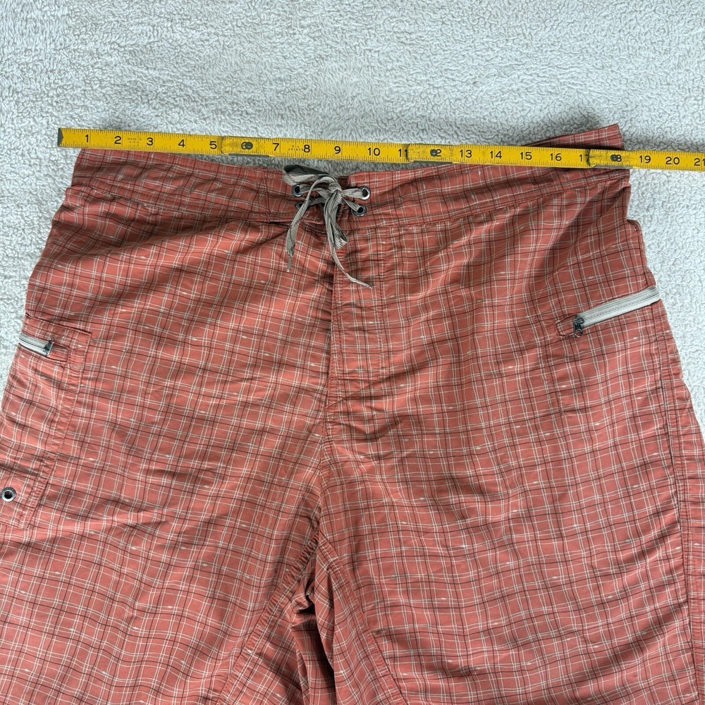 Patagonia Marlwalker‎ Boardshorts 10" Ins 82120 Orange Plaid Mens Size 36 - Picture 2 of 14